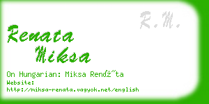 renata miksa business card